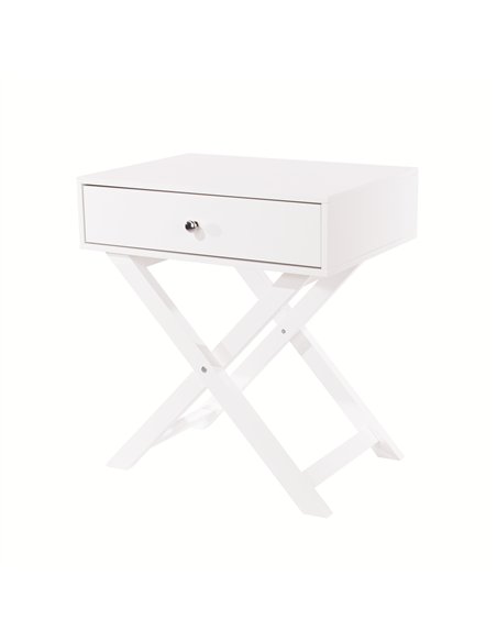 Core Products Options White X leg  1 drawer petite bedside cabinet, BS810 - pic 116433 | FastDaddyshop