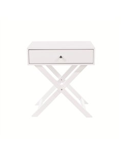 Core Products Options White X leg  1 drawer petite bedside cabinet, BS810 2