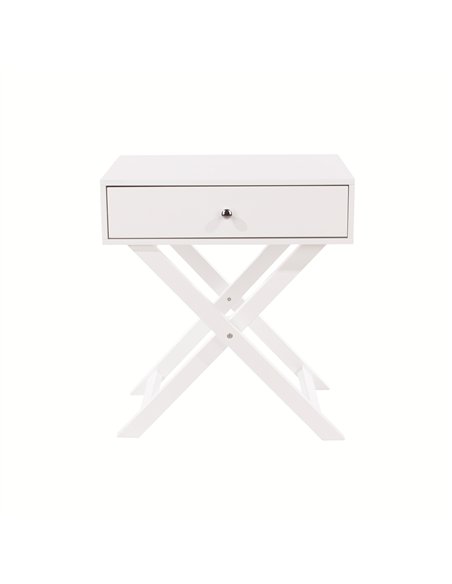 Core Products Options White X leg  1 drawer petite bedside cabinet, BS810 - pic 116434 | FastDaddyshop