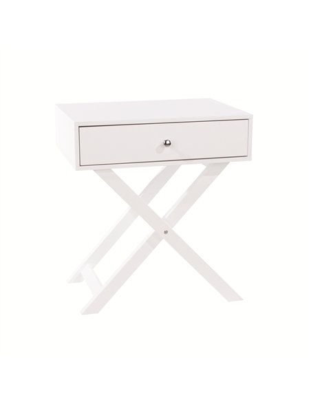 Core Products Options White X leg  1 drawer petite bedside cabinet, BS810 - pic 116435 | FastDaddyshop