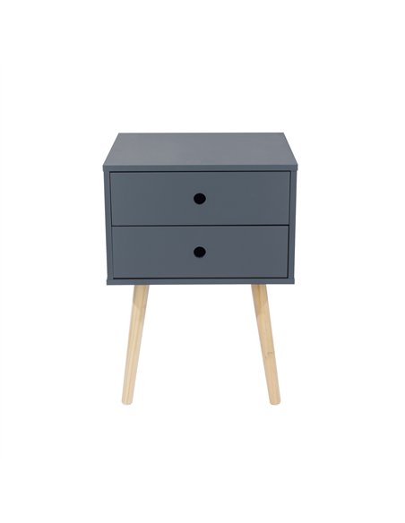 Core Products Options Blue scandia, 2 drawer & wood legs bedside cabinet , BSB110 - pic 116440 | FastDaddyshop
