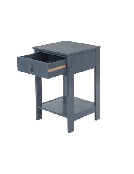 Core Products Options Blue shaker, 1 drawer petite bedside cabinet, BSB409 - pic 116449 | FastDaddyshop