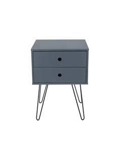 Core Products Options Blue telford, metal leg 2 drawer bedside cabinet, BSB710 2