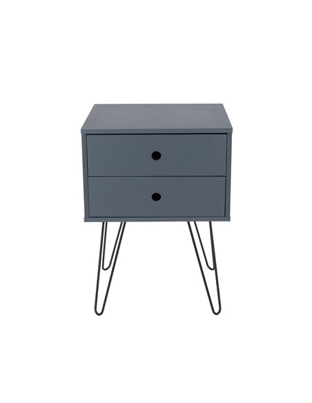 Core Products Options Blue telford, metal leg 2 drawer bedside cabinet, BSB710 - pic 116454 | FastDaddyshop