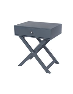 Core Products Options Blue X leg  1 drawer petite bedside cabinet, BSB810