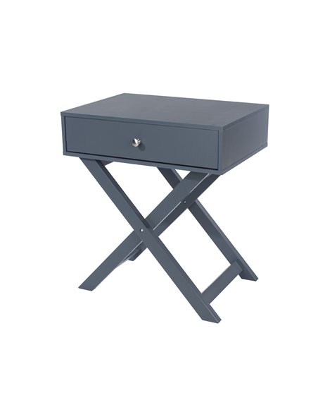 Core Products Options Blue X leg  1 drawer petite bedside cabinet, BSB810 - pic 116460 | FastDaddyshop