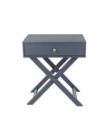 Core Products Options Blue X leg  1 drawer petite bedside cabinet, BSB810