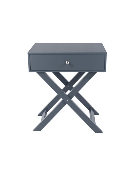 Core Products Options Blue X leg  1 drawer petite bedside cabinet, BSB810 - pic 116461 | FastDaddyshop