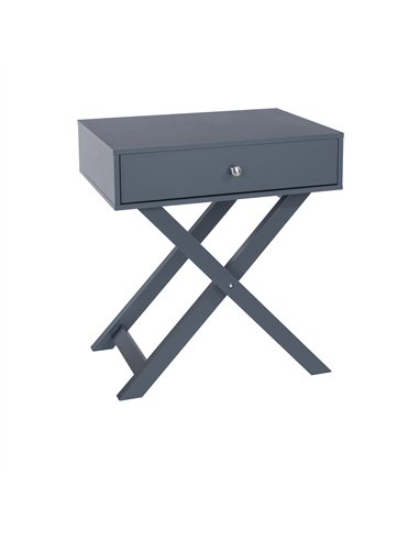 Core Products Options Blue X leg  1 drawer petite bedside cabinet, BSB810