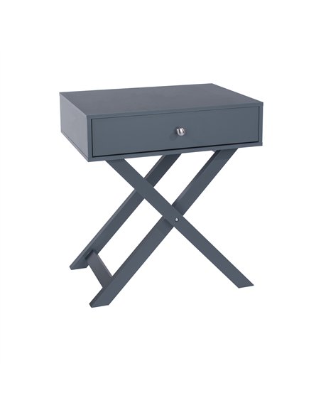 Core Products Options Blue X leg  1 drawer petite bedside cabinet, BSB810 - pic 116462 | FastDaddyshop