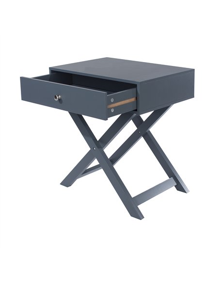 Core Products Options Blue X leg  1 drawer petite bedside cabinet, BSB810 - pic 116463 | FastDaddyshop