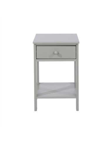 Core Products Options Grey shaker, 1 drawer petite bedside cabinet, BSG409