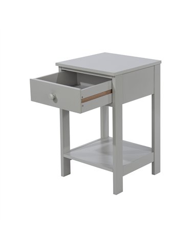 Core Products Options Grey shaker, 1 drawer petite bedside cabinet, BSG409