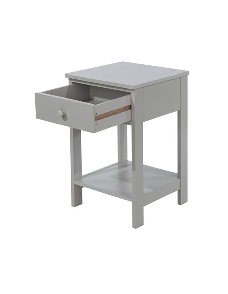 Core Products Options Grey shaker, 1 drawer petite bedside cabinet, BSG409 - pic 116477 | FastDaddyshop