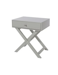 Core Products Options Grey X leg  1 drawer petite bedside cabinet, BSG810