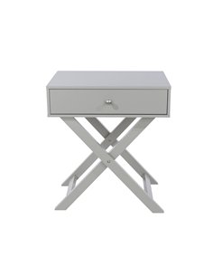 Core Products Options Grey X leg  1 drawer petite bedside cabinet, BSG810 2