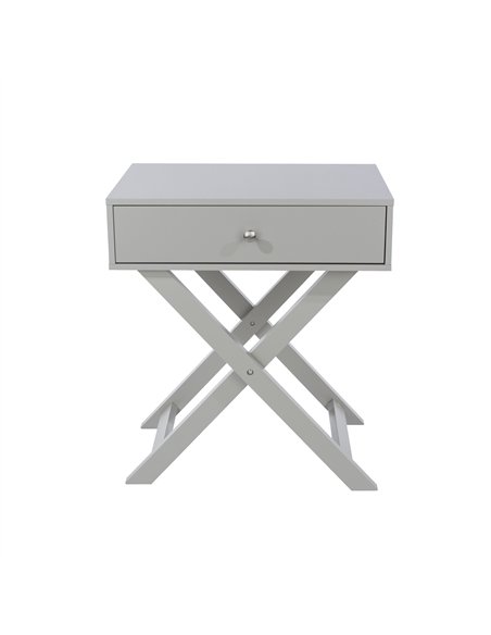 Core Products Options Grey X leg  1 drawer petite bedside cabinet, BSG810 - pic 116488 | FastDaddyshop