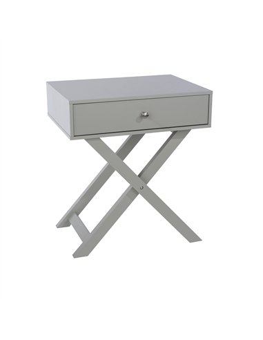 Core Products Options Grey X leg  1 drawer petite bedside cabinet, BSG810