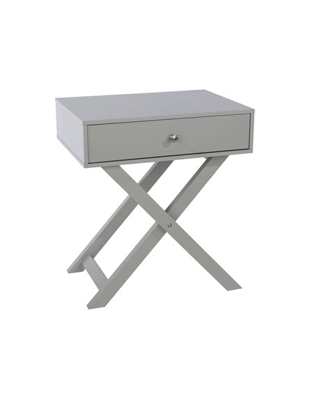 Core Products Options Grey X leg  1 drawer petite bedside cabinet, BSG810 - pic 116489 | FastDaddyshop