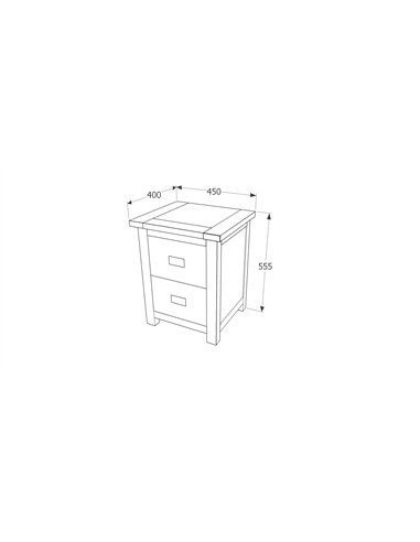 Core Products Boston 2 drawer bedside cabinet, BT210