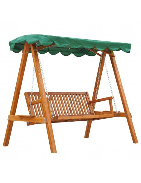 Outsunny 3-Seater Wooden Garden Swing Chair, Green - pic 11660 | FastDaddyshop