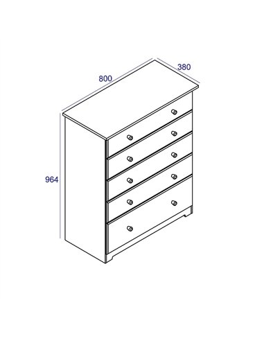 Core Products Colorado 5 drawer chest, CL515