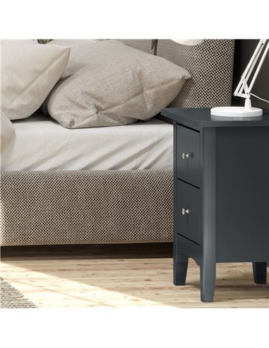 Core Products Como Blue 2 petite drawer bedside cabinet , CMB509
