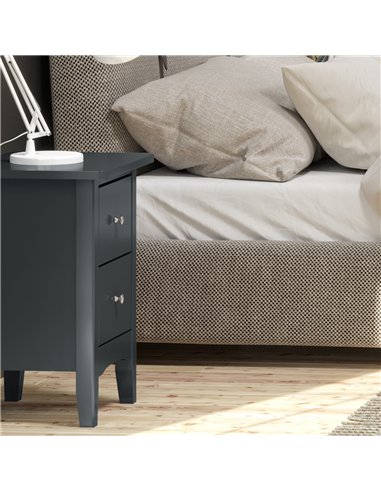 Core Products Como Blue 2 drawer bedside cabinet , CMB510
