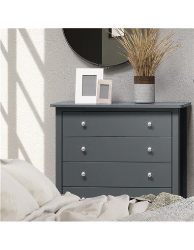 Core Products Como Blue 4 drawer chest, CMB514
