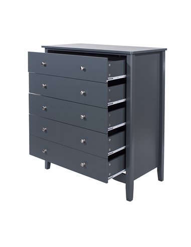 Core Products Como Blue 5 drawer chest, CMB515