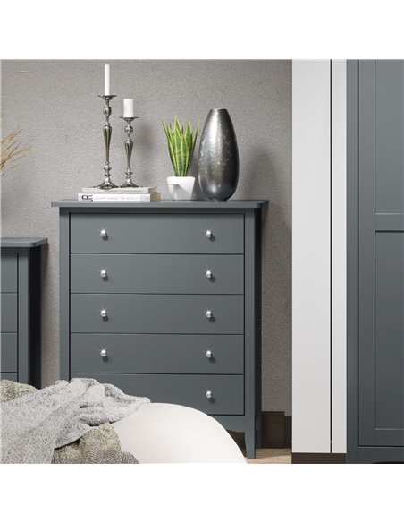 Core Products Como Blue 5 drawer chest, CMB515 - pic 116642 | FastDaddyshop