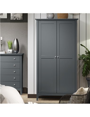 Core Products Como Blue 2 door wardrobe, CMB520