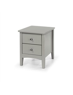 Core Products Como Grey 2 petite drawer bedside cabinet , CMG509
