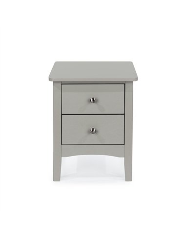 Core Products Como Grey 2 petite drawer bedside cabinet , CMG509