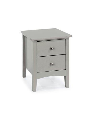 Core Products Como Grey 2 petite drawer bedside cabinet , CMG509