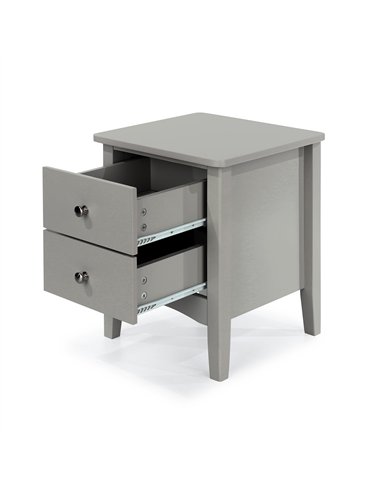 Core Products Como Grey 2 petite drawer bedside cabinet , CMG509