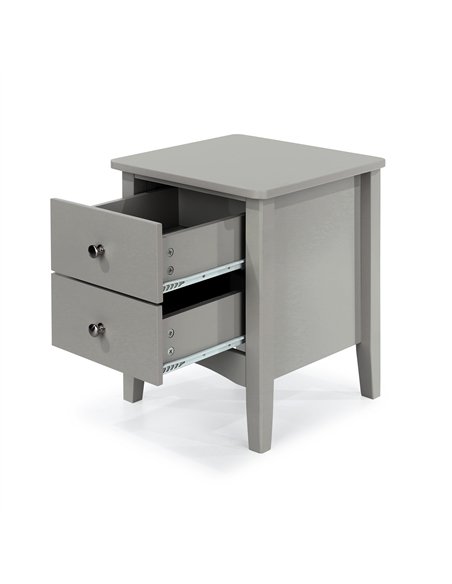 Core Products Como Grey 2 petite drawer bedside cabinet , CMG509 - pic 116653 | FastDaddyshop