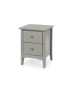Core Products Como Grey 2 drawer bedside cabinet , CMG510