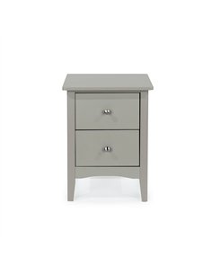 Core Products Como Grey 2 drawer bedside cabinet , CMG510 2