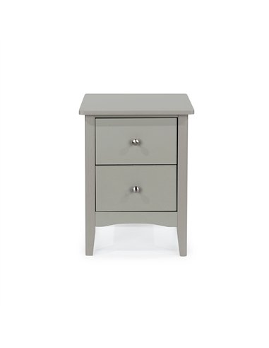 Core Products Como Grey 2 drawer bedside cabinet , CMG510