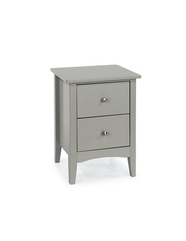 Core Products Como Grey 2 drawer bedside cabinet , CMG510