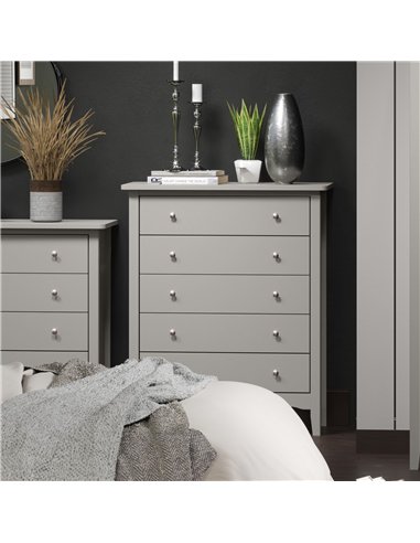 Core Products Como Grey 5 drawer chest, CMG515