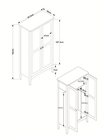 Core Products Como Grey 2 door wardrobe, CMG520 - pic 116681 | FastDaddyshop
