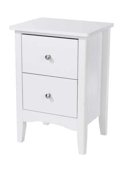 Core Products Como White 2 petite drawer bedside cabinet , CMW509 - pic 116682 | FastDaddyshop