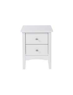 Core Products Como White 2 petite drawer bedside cabinet , CMW509 2