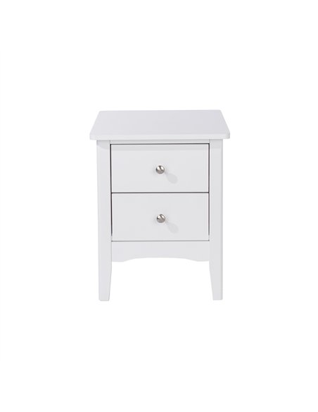 Core Products Como White 2 petite drawer bedside cabinet , CMW509 - pic 116683 | FastDaddyshop