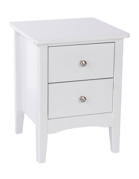 Core Products Como White 2 petite drawer bedside cabinet , CMW509 - pic 116684 | FastDaddyshop