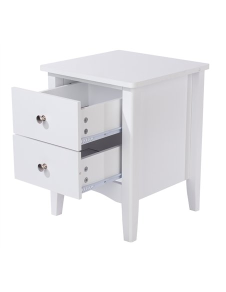 Core Products Como White 2 petite drawer bedside cabinet , CMW509 - pic 116685 | FastDaddyshop