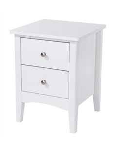 Core Products Como White 2 drawer bedside cabinet , CMW510