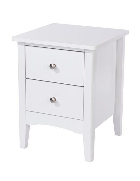 Core Products Como White 2 drawer bedside cabinet , CMW510 - pic 116688 | FastDaddyshop